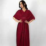 Red Ely Embroidered Kaftan